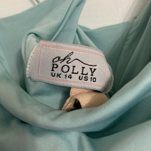 Oh Polly COWL HEARTED CROSS STRAP RUCHED MINI - Picture 4 of 5